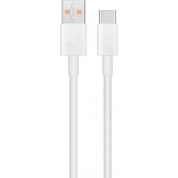 Huawei USB 2.0 Cable USB-C male - USB-A 66W Λευκό 1m 04072043 Bulk