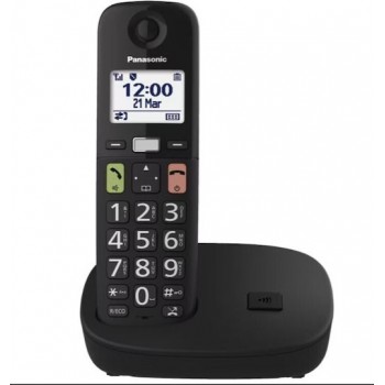 Panasonic KX-TGU110EXB Ασύρματο Τηλέφωνο με Ελληνικό Μενού Μαύρο