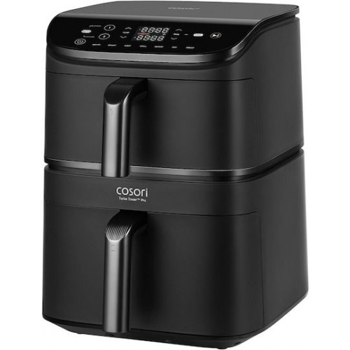 Cosori Turbo Tower Air Fryer με Διπλό Αποσπώμενο Κάδο 10.8lt Μαύρο CAF-DC121-ADER