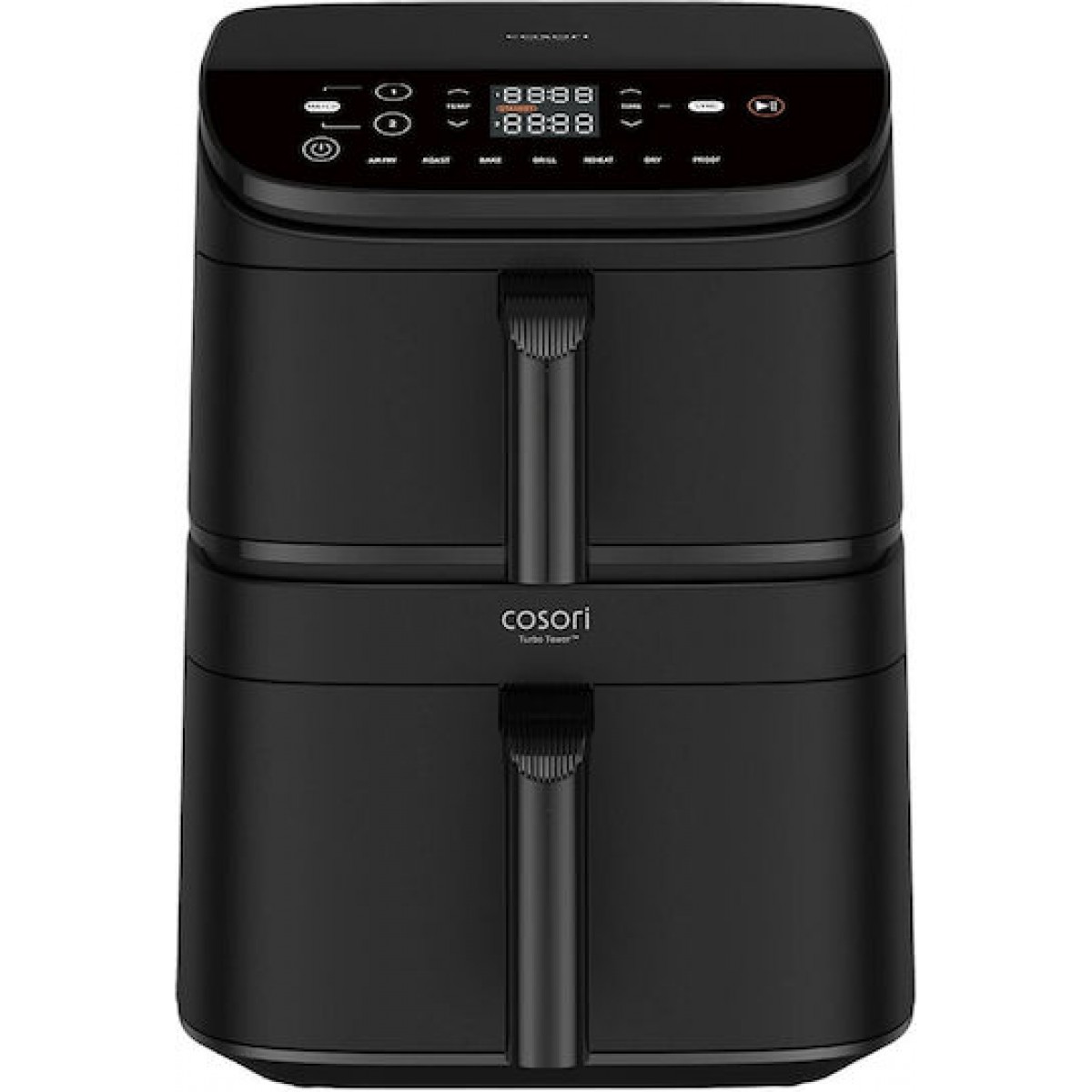 Cosori Turbo Tower Air Fryer με Διπλό Αποσπώμενο Κάδο 10.8lt Μαύρο CAF-DC121-ADER