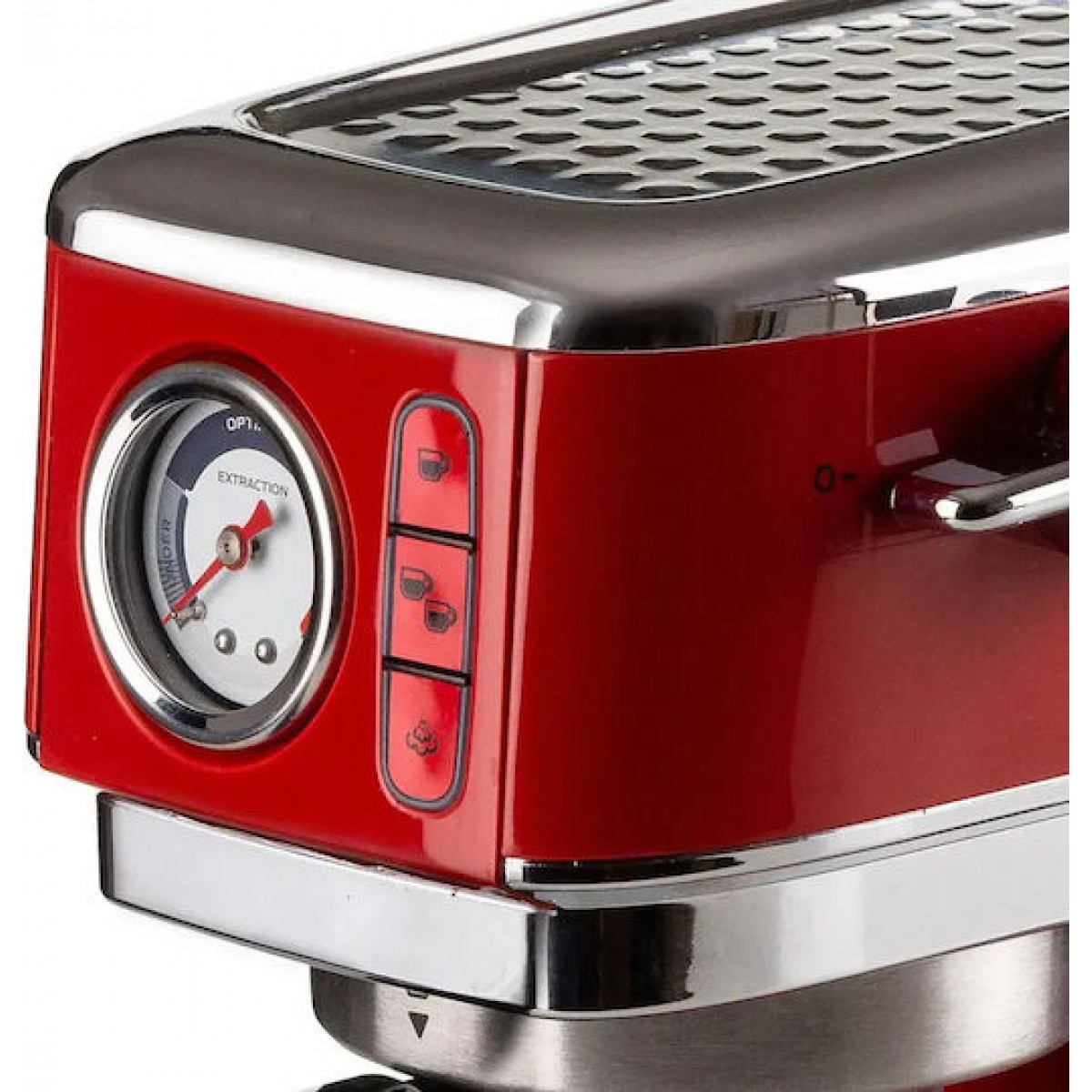 Ariete Perfetto Slim Μηχανή Espresso 1300W Πίεσης 15bar Κόκκινη 1381/33