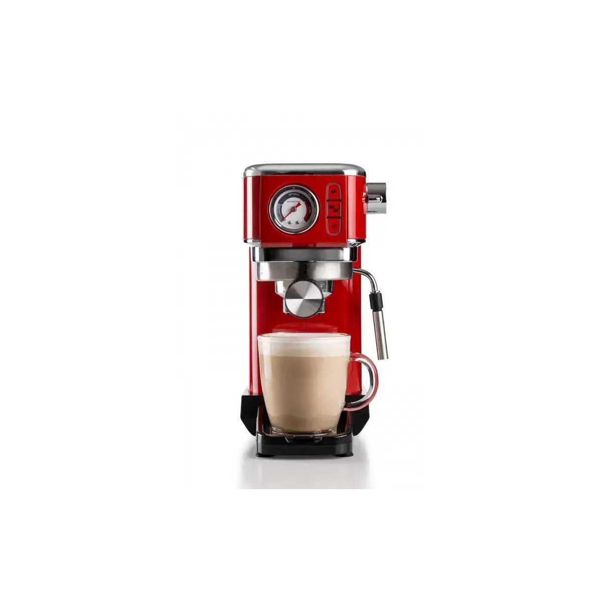 Ariete Perfetto Slim Μηχανή Espresso 1300W Πίεσης 15bar Κόκκινη 1381/33