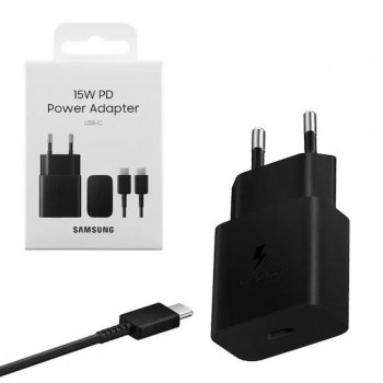 Samsung Charger With Cable USB-C 15W Power Delivery Black (EP-T1510XBEGEU)