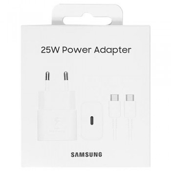 Samsung Φορτιστής Mε Καλώδιο USB-C 25W Λευκός (EP-T2510ΧWEGEU)