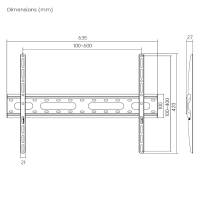 Brateck KL31-46F Fixed Extra Slim TV Wall mount
