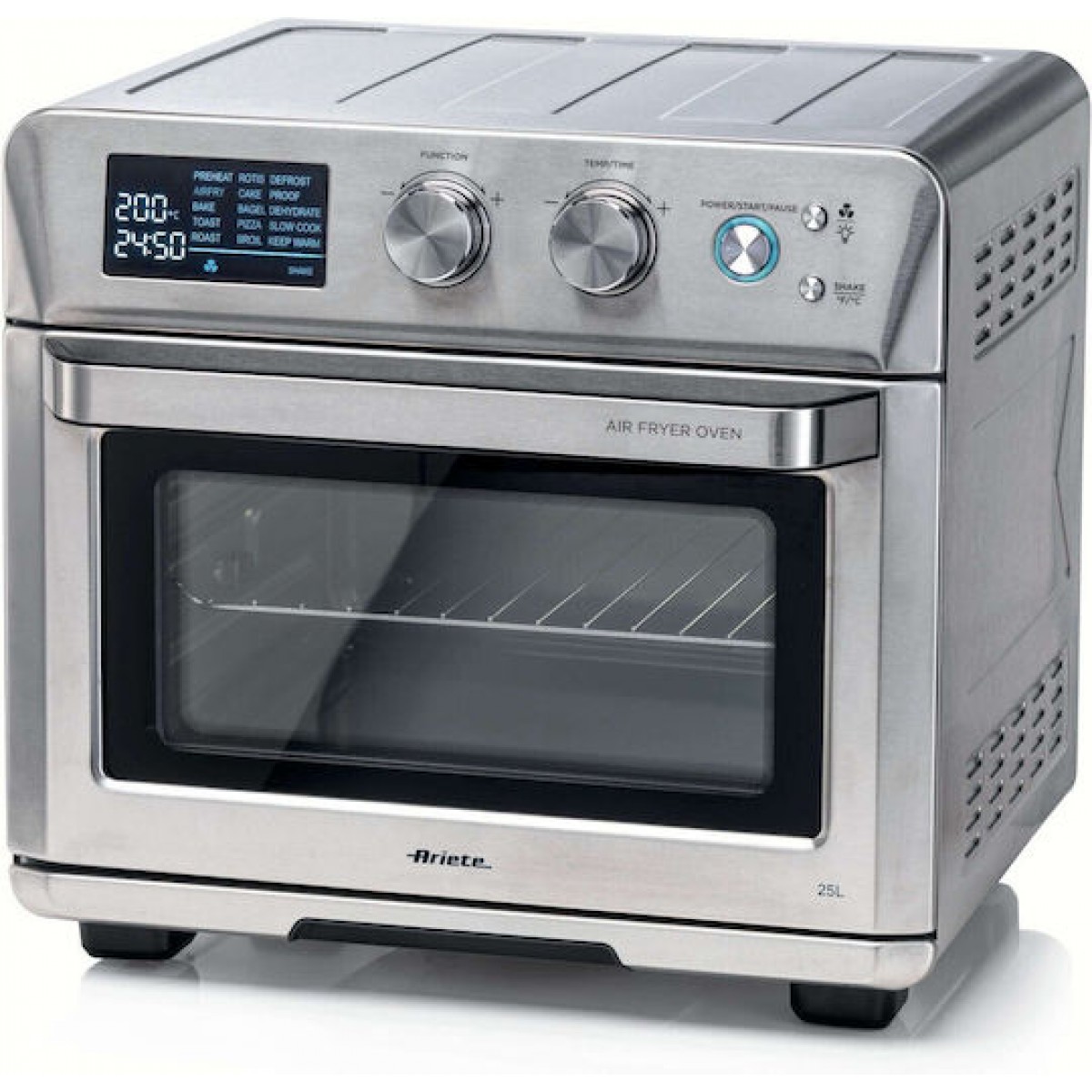 Ariete Ηλεκτρικό Φουρνάκι 25lt Χωρίς Εστίες με Αέρα Inox 4629/11