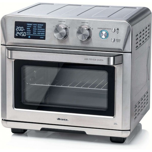 Ariete Ηλεκτρικό Φουρνάκι 25lt Χωρίς Εστίες με Αέρα Inox 4629/11