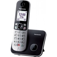 Panasonic KX-TG6851 Ασύρματο Τηλέφωνο με Aνοιχτή Aκρόαση Μαύρο Ελληνικό Μενού