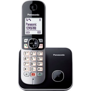 Panasonic KX-TG6851 Ασύρματο Τηλέφωνο με Aνοιχτή Aκρόαση Μαύρο Ελληνικό Μενού