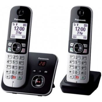 Panasonic Expandable Cordless + Voice Mail Black KX-TG6862 Ελληνικό Μενο΄ύ