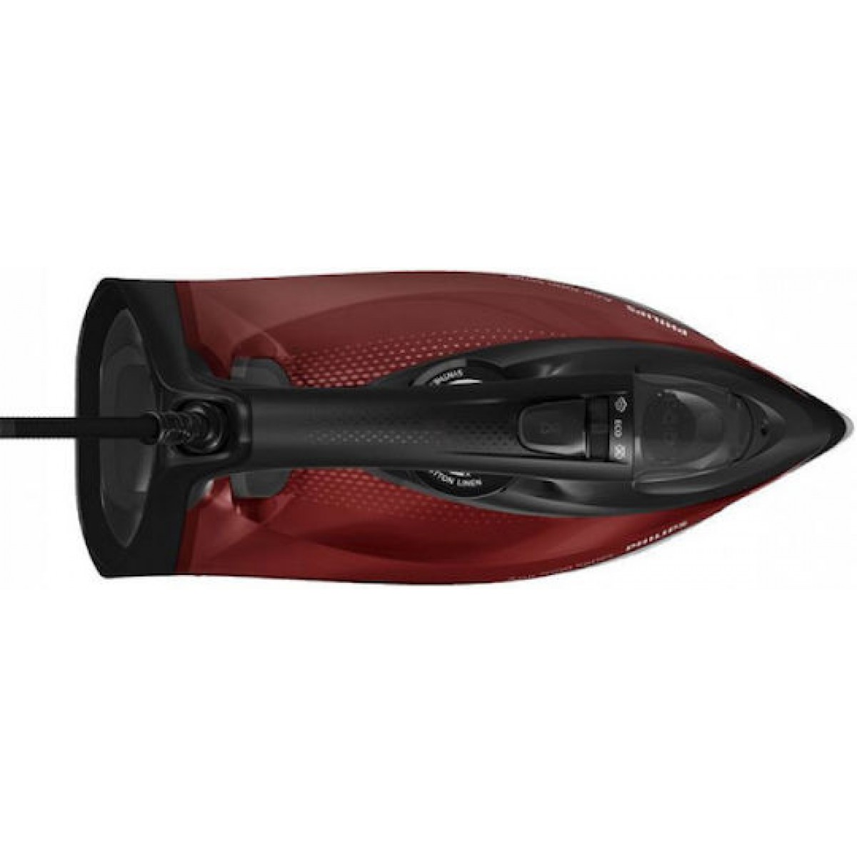 Philips Σίδερο Ατμού 2800W με Αντικολλητική Πλάκα και Συνεχόμενη Παροχή 50gr/min Black/Red DST7022/40