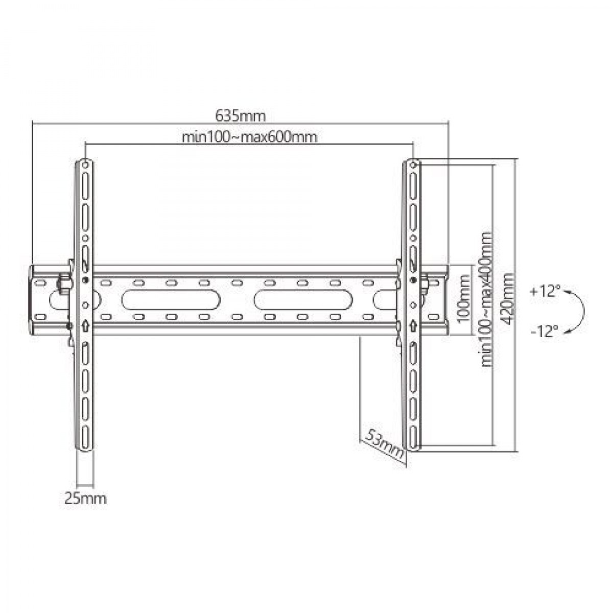 Brateck KL31-46T Fixed Slim TV Wall mount