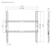 Brateck KL32-44F Fixed Slim TV Wall mount