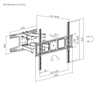 Brateck LPA63-466 Slim Swivel TV Wall Mount