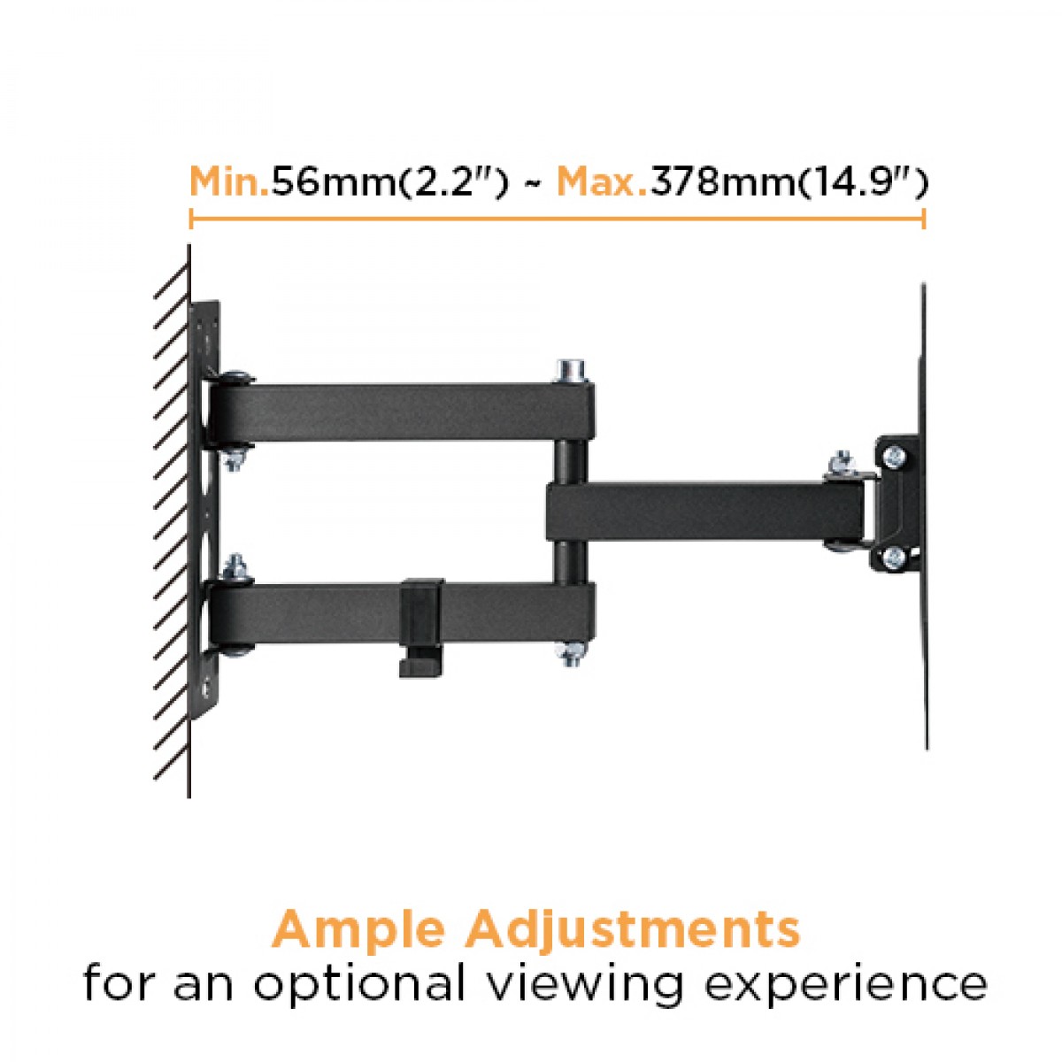 Brateck LPA68-223 Slim Swivel TV Wall Mount