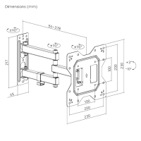 Brateck LPA68-223 Slim Swivel TV Wall Mount
