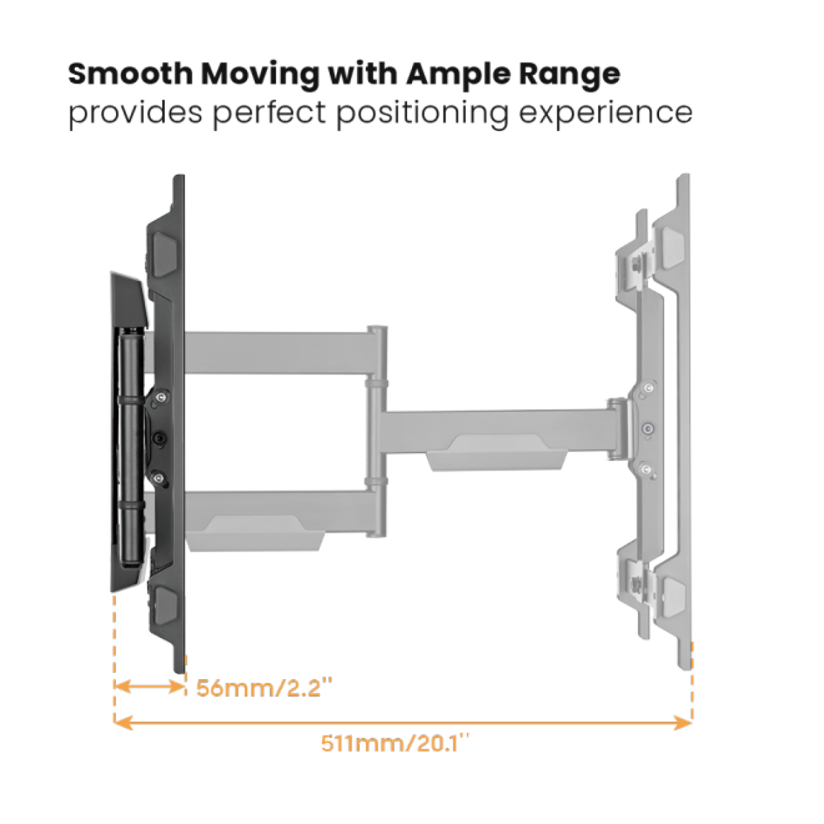 Brateck LPA76-443 Slim Swivel TV Wall Mount