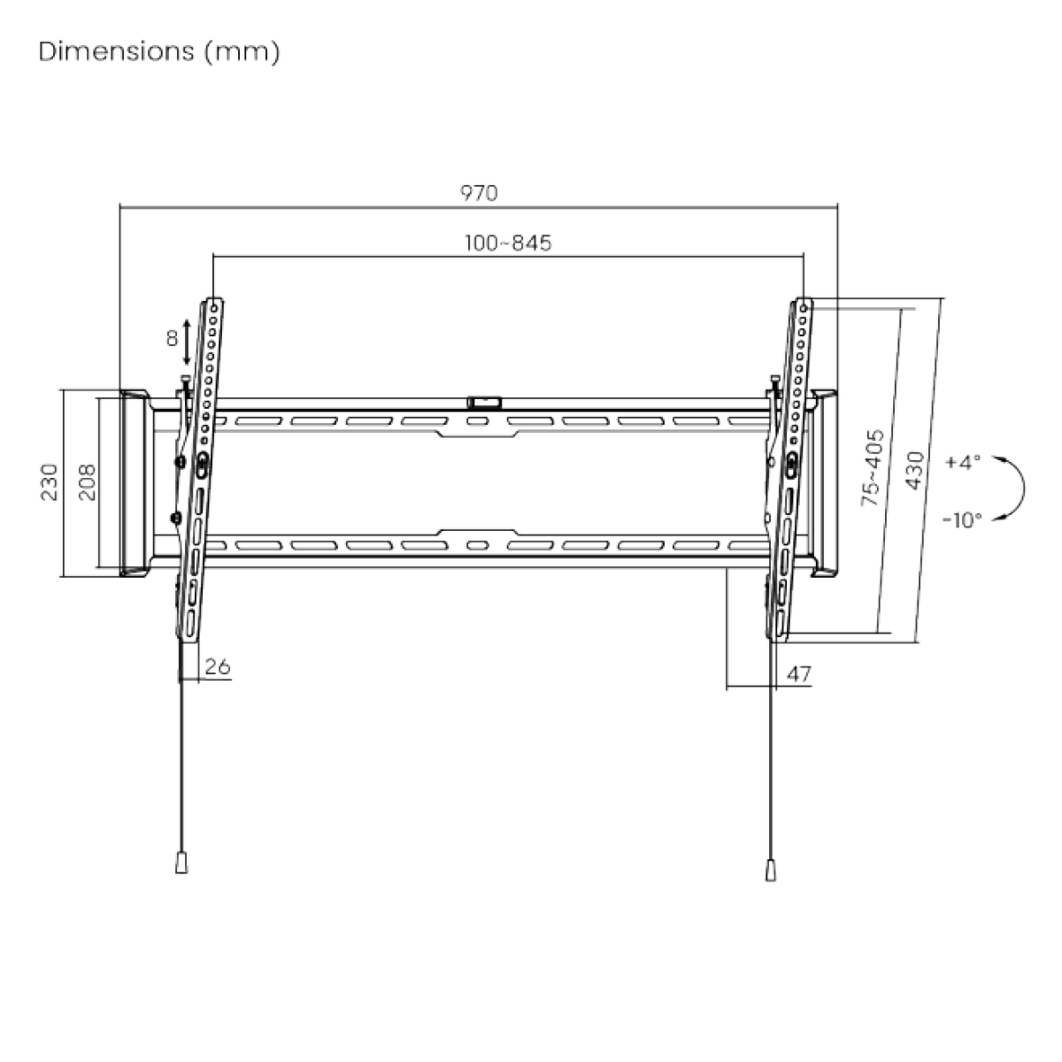 Brateck LP77-48T Slim TV Wall Mount