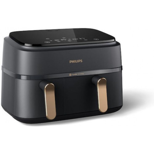 Philips Air Fryer με Διπλό Αποσπώμενο Κάδο 9lt Μαύρο NA352/00