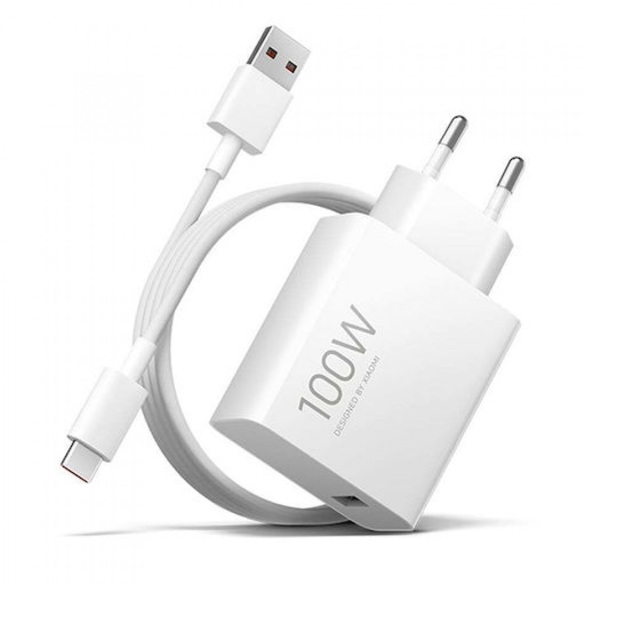 Xiaomi Φορτιστής GaN με Θύρα USB-A και Καλώδιο USB-C 100W Quick Charge 3.0 Λευκός (BHR095VEU) Retail Pack