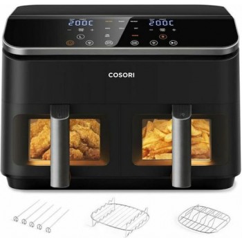 Cosori Dual Basket 8.5 Chef Edition Air Fryer με Διπλό Αποσπώμενο Κάδο 8.5lt Μαύρο