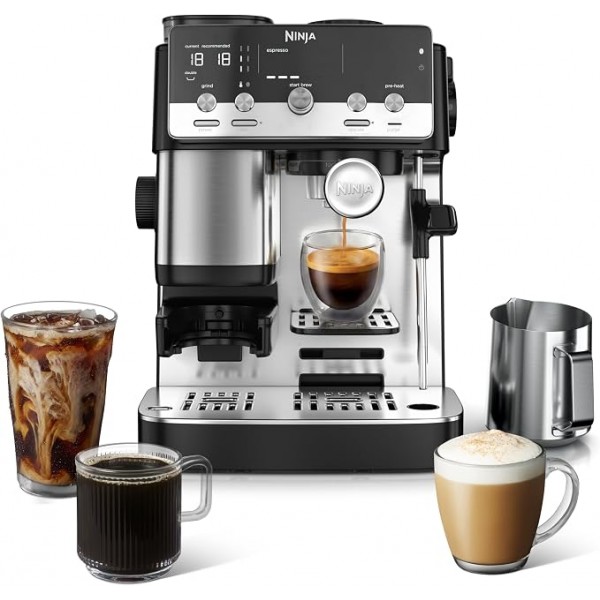 Ninja Luxe Café Mini, Espresso Machine & Drip Coffee, Stainless, ES301