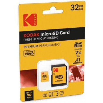 Kodak microSDHC 32GB U1 V10 A1 UHS-I 95MB/s με αντάπτορα