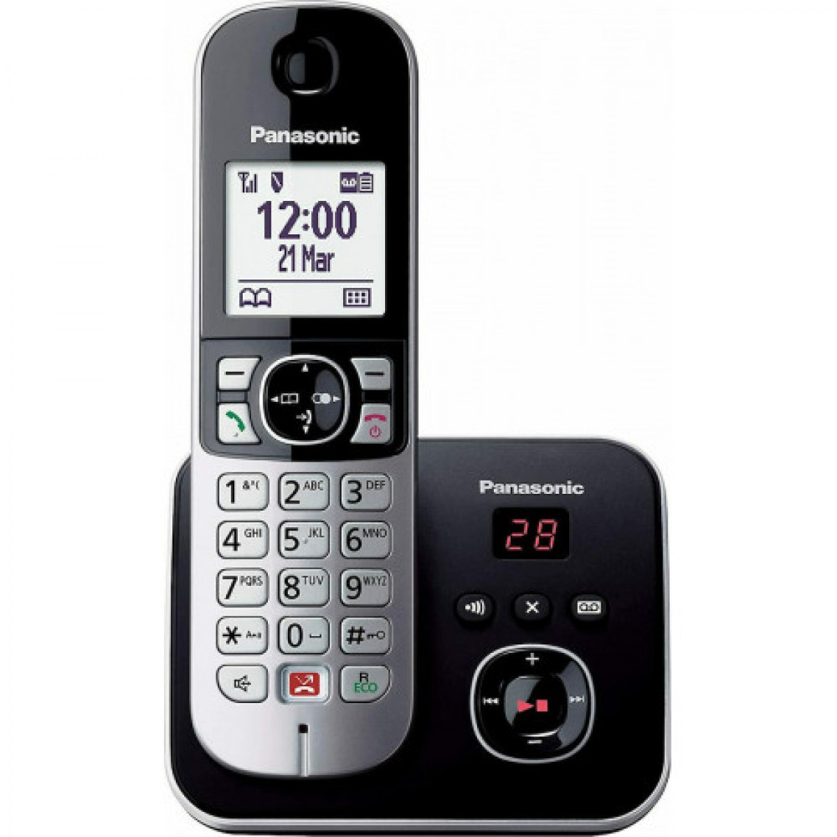 Panasonic Expandable Cordless + Voice Mail Black KX-TG6861JTB Panasonic Expandable Cordless + Voice Mail Black KX-TG6861JTB