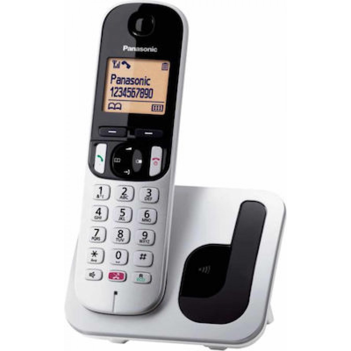 Panasonic KX-TGC250 Ασύρματο Τηλέφωνο Ασημί Ελληνικό Μενού