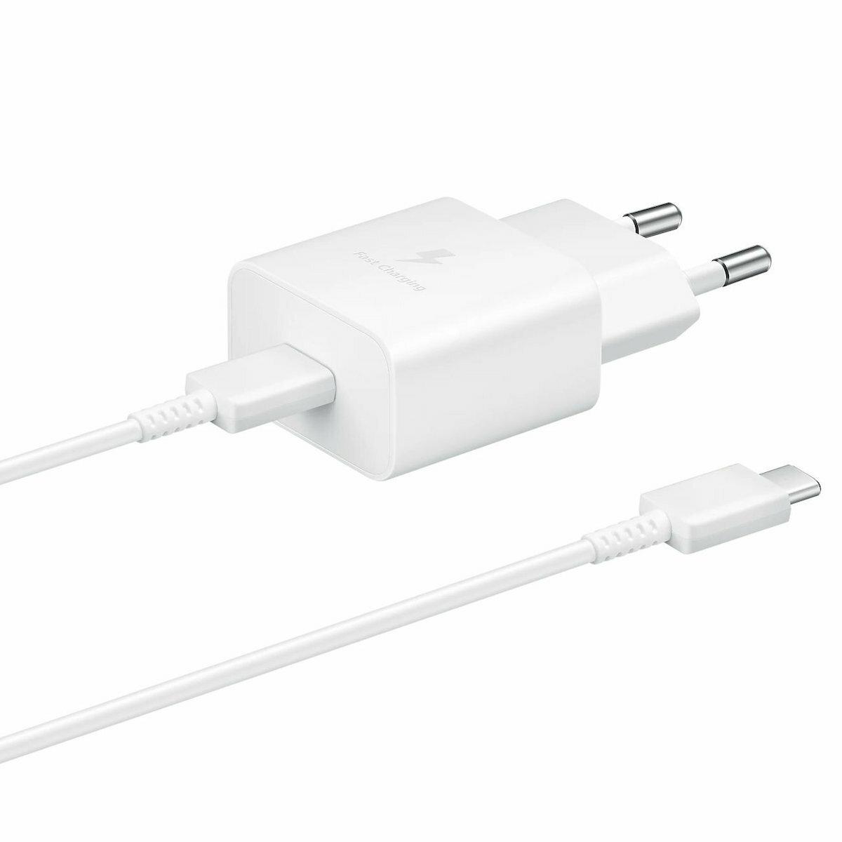 Samsung Charger With Cable USB-C 15W Power Delivery White (EP-T1510XWEGEU)