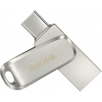 SanDisk Ultra Dual Drive Luxe USB 256 GB 3.2 Gen 1 Stainless steel (SDDDC4-256G-G46)