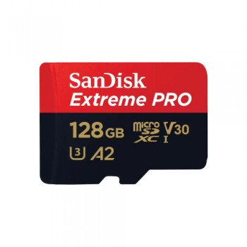 Sandisk Micro SD Extreme Pro microSDXC 128GB Class 10 U3 V30 A2 UHS-I με αντάπτορα SDSQXCD-128G-GN6MA
