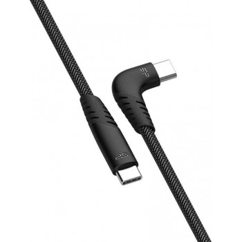 Silicon Power Braided (60W) Cable USB-C to USB-C Μαύρο 1m (SP1M0ASYLK50CC1G)