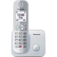 Panasonic KX-TG6851 Ασύρματο Τηλέφωνο με ανοιχτή ακρόαση Ασημί Ελληνικό Μενού