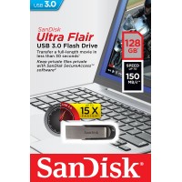 Sandisk Ultra Flair 128GB USB 3.0 Μαύρο Sandisk Ultra Flair 128GB USB 3.0 Μαύρο