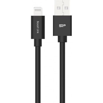 Silicon Power USB to Lightning Cable Μαύρο 1m (SP1M0ASYLK15AL1K)