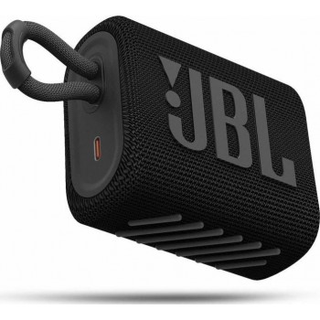 JBL Go 3 JBLGO3BLK Αδιάβροχο Ηχείο Bluetooth 4.2W με 5 ώρες Λειτουργίας Black
