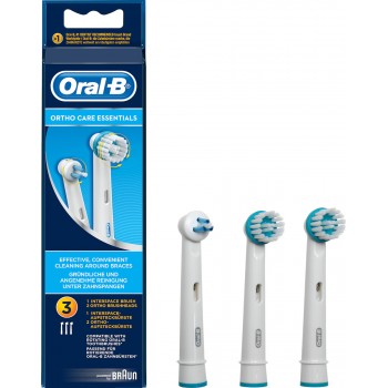 Oral-B Ortho Care Essentials Ανταλλακτικές Κεφαλές για Ηλεκτρική Οδοντόβουρτσα 3τμχ