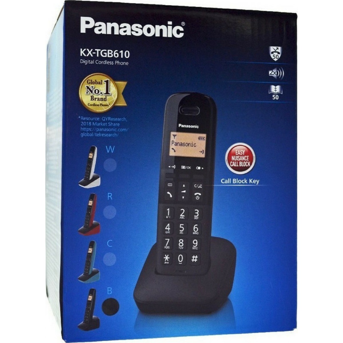 Panasonic KX-TGB610JTB Ασύρματο Τηλέφωνο Μαύρο Panasonic KX-TGB610JTB Ασύρματο Τηλέφωνο Μαύρο