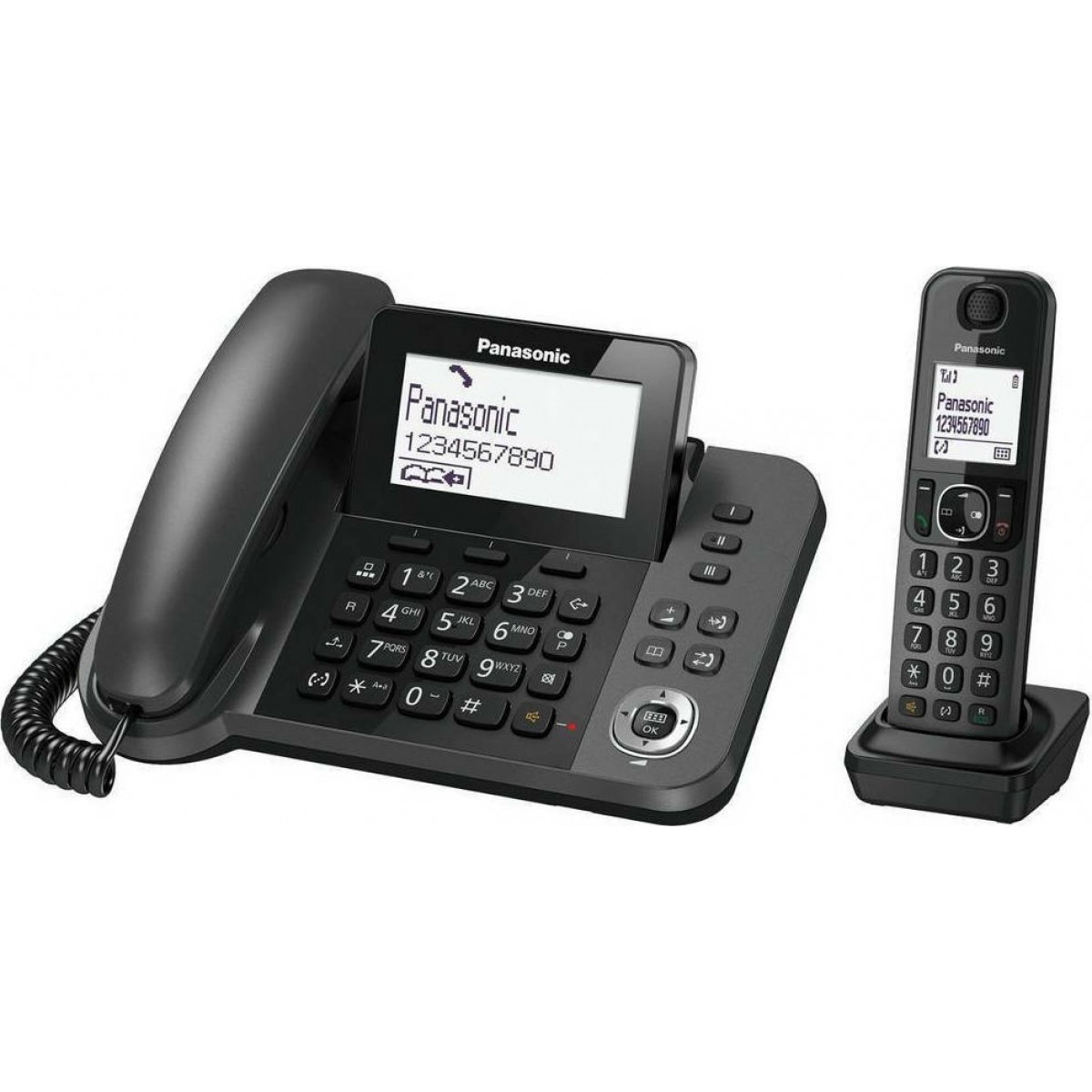 Panasonic KX-TGF310 Ασύρματο Τηλέφωνο Duo με Aνοιχτή Aκρόαση Μαύρο Panasonic KX-TGF310 Ασύρματο Τηλέφωνο Duo με Aνοιχτή Aκρόαση Μαύρο