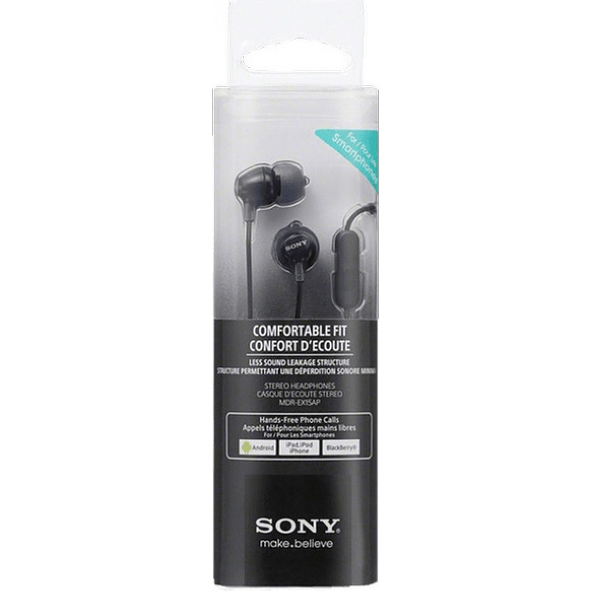 Sony MDR-EX15AP In-ear Handsfree με Βύσμα 3.5mm Μαύρο Sony MDR-EX15AP In-ear Handsfree με Βύσμα 3.5mm Μαύρο
