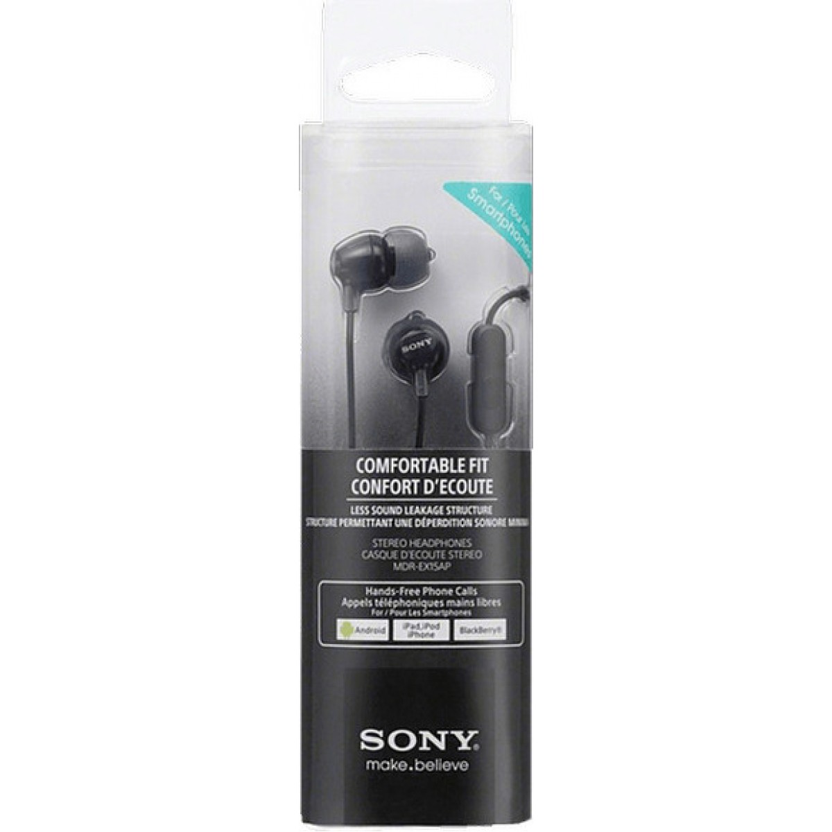 Sony MDR-EX15AP In-ear Handsfree με Βύσμα 3.5mm Μαύρο