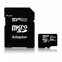 Silicon Power Elite microSDXC 64GB U1 with Adapter Silicon Power Elite microSDXC 64GB U1 with Adapter