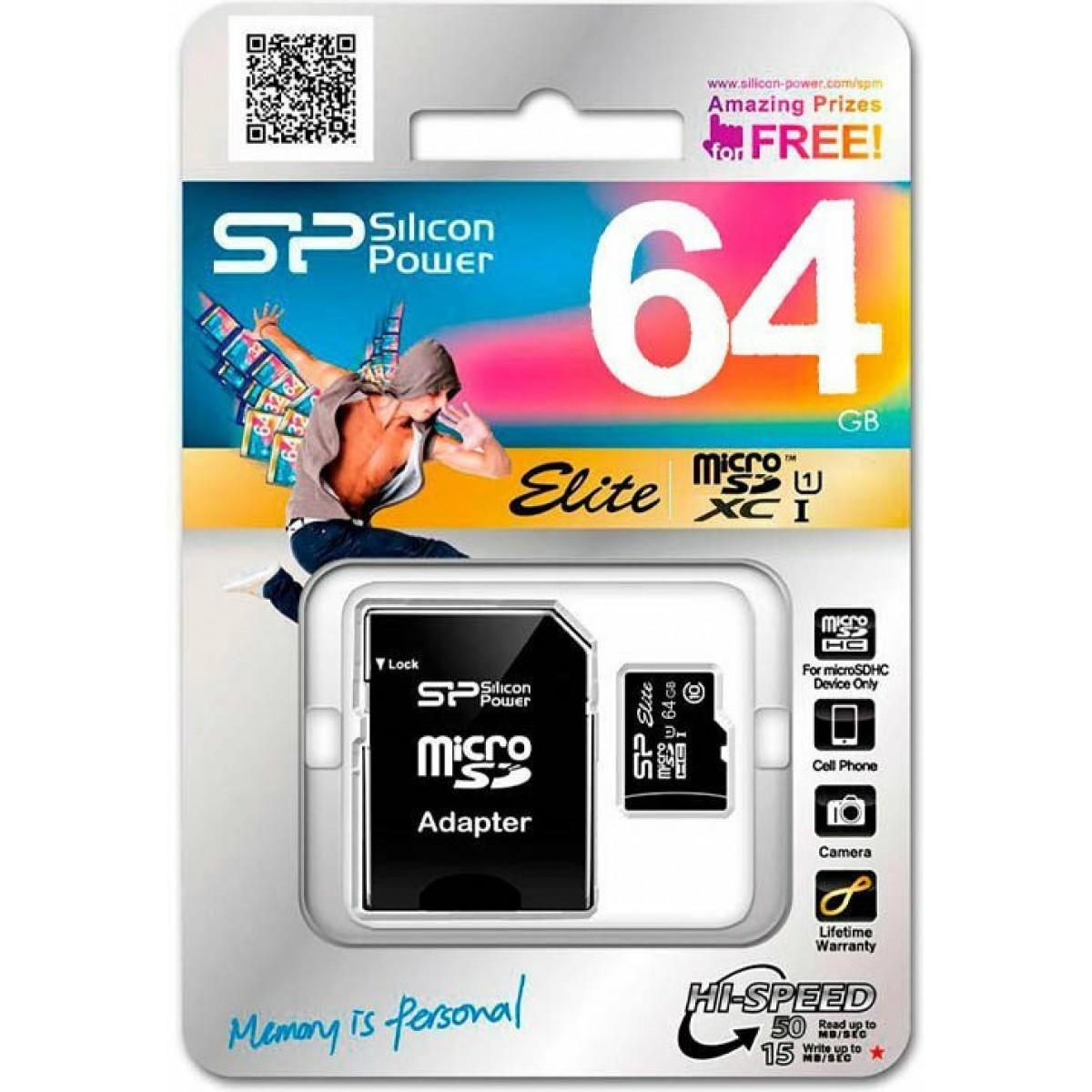 Silicon Power Elite microSDXC 64GB U1 with Adapter Silicon Power Elite microSDXC 64GB U1 with Adapter