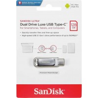 Sandisk Ultra Dual Drive Luxe 128GB USB 3.1 Stick με σύνδεση USB-C Ασημί Sandisk Ultra Dual Drive Luxe 128GB USB 3.1 Stick με σύνδεση USB-C Ασημί