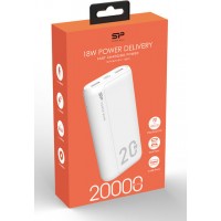 Silicon Power QS15 Power Bank 20000mAh 18W με 2 Θύρες USB-A και Θύρα USB-C Power Delivery / Quick Charge 3.0 Λευκό Silicon Power QS15 Power Bank 20000mAh 18W με 2 Θύρες USB-A και Θύρα USB-C Power Delivery / Quick Charge 3.0 Λευκό