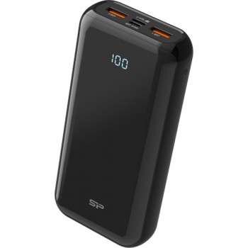 Silicon Power QS28 Power Bank 20000mAh 18W με 2 Θύρες USB-A και Θύρα USB-C Quick Charge 3.0 / Power Delivery Μαύρο