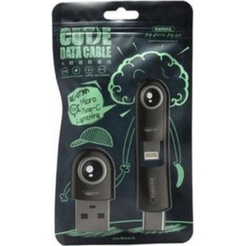 Remax RC 073th Cute 3 in 1 Data Cable Black