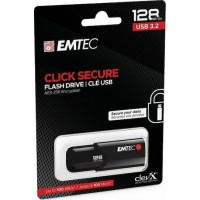 Emtec Click Secure 128GB USB 3.2 Stick Μαύρο Emtec Click Secure 128GB USB 3.2 Stick Μαύρο