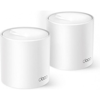 TP-LINK Deco X10 v1 Access Point Wi‑Fi 6 Dual Band (2.4 & 5GHz) σε Διπλό Kit Λευκό